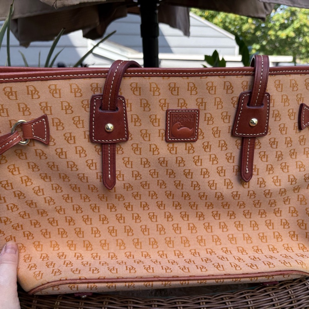 Dooney & Bourke Orange and Brown Tote